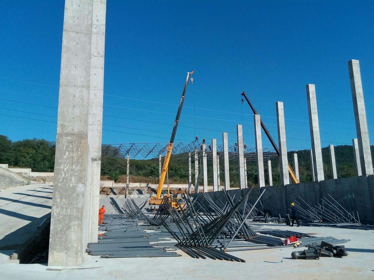 昌都威海搅拌站网架